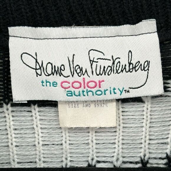 Diane Von Furstenberg Vintage Zebra Print Duster Cardigan Sweater Medium - Picture 2 of 8